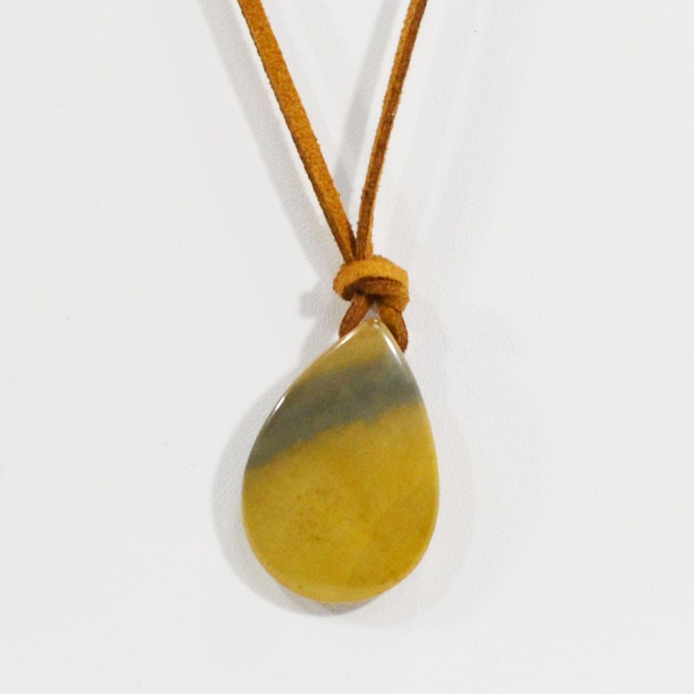 インペリアルジャスパー<br>ネックレス/レザー<br>精神安定/癒し/リラックス<br>石ランク/★★★☆☆