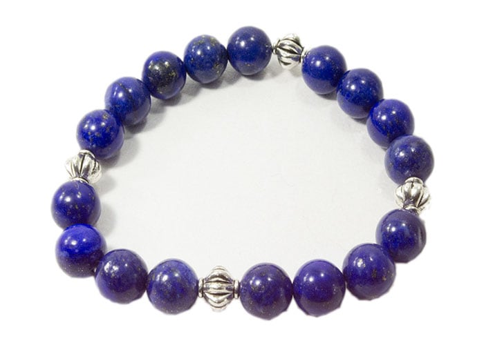 ラピスラズリ<br>ブレスレット<br>Φ10mm<br>幸運/人格的成長の促進/洞察力/決断力<br>石ランク/★★★☆☆