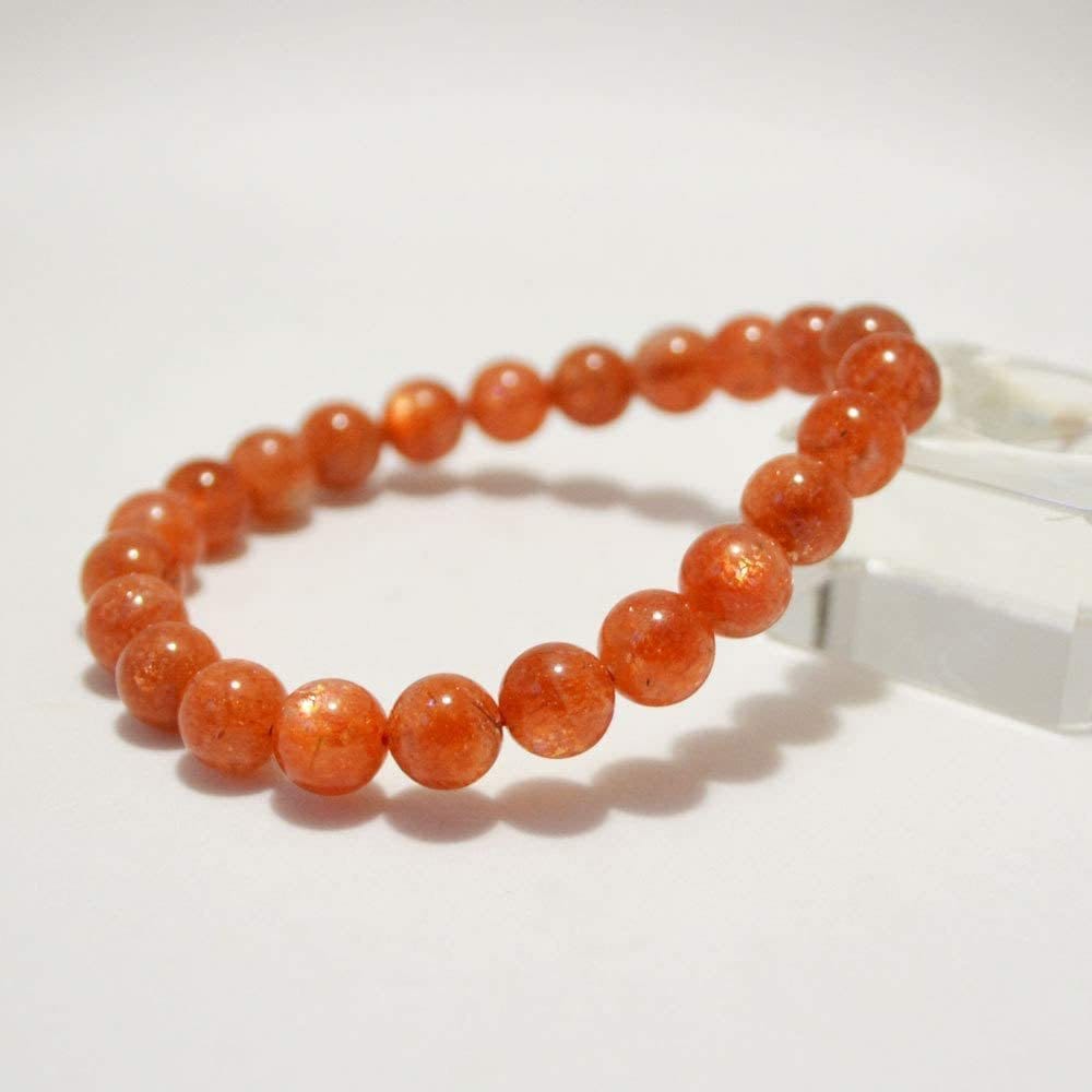 サンストーン<br>ブレスレット<br>Φ8mm<br>体力増強/精神安定/不安除去<br>石ランク/★★★★☆