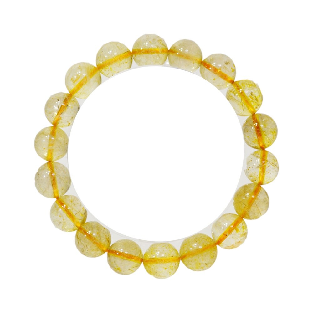 ルチルクォーツ<br>ブレスレット<br>Φ12mm<br>金運/財運<br>石ランク/★★☆☆☆