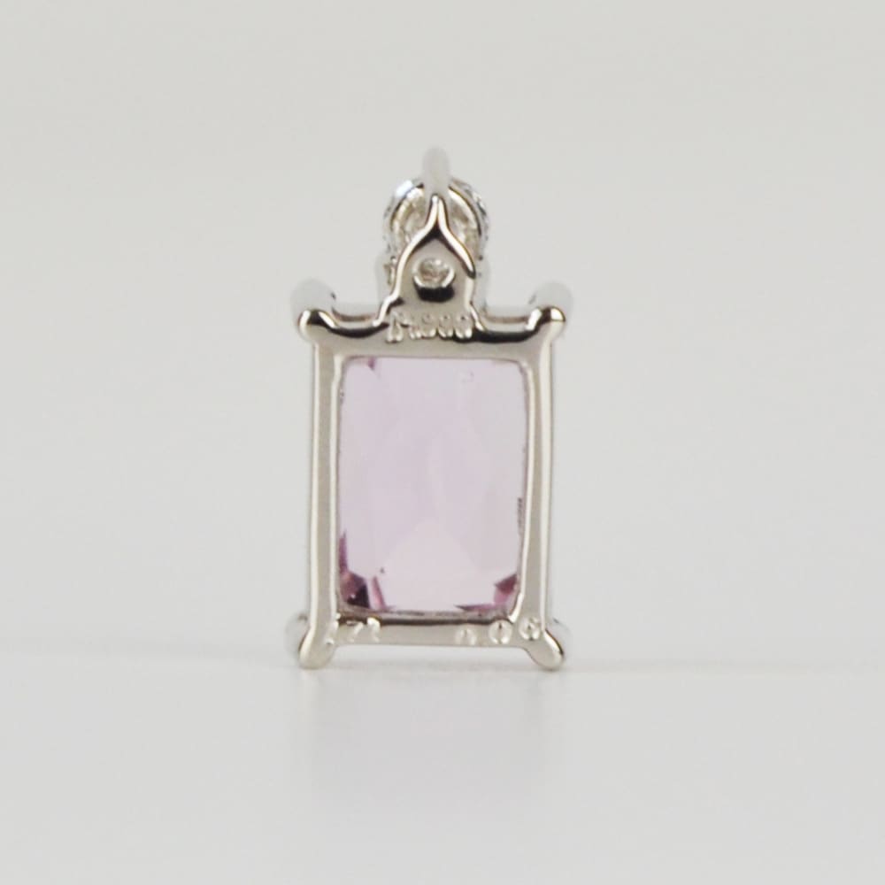 ピンクトパーズ/ダイヤモンド<br>ネックレス ペンダントトップ<br>精神安定/リラックス<br>プラチナ900/PT900<br>石ランク/★★★★☆
