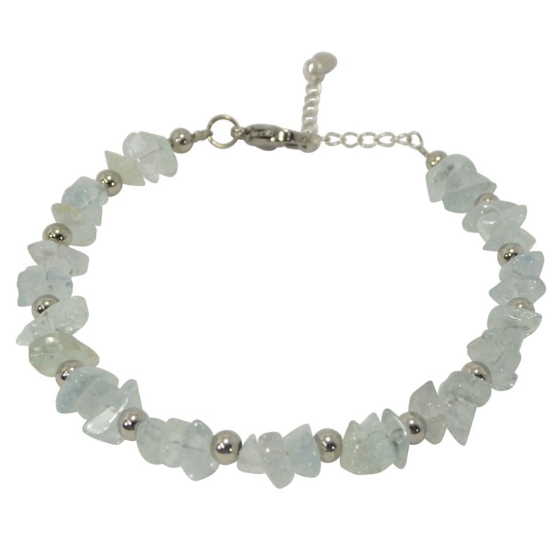 アクアマリン<br>ブレスレット<br>さざれ<br>恋愛<br>結婚<br>海難守り/石ランク/★★★★★