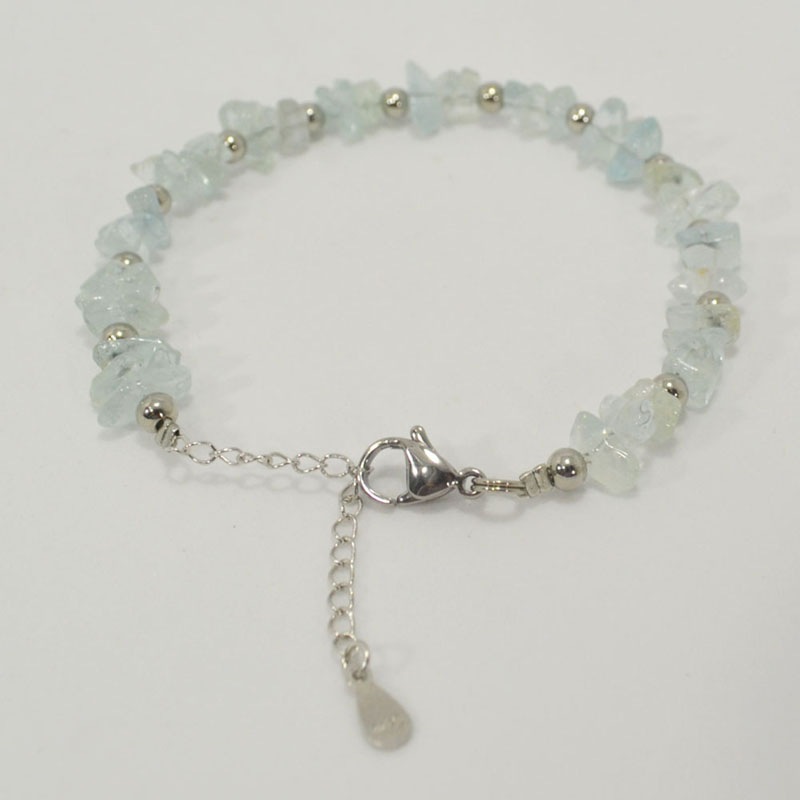 アクアマリン<br>ブレスレット<br>さざれ<br>恋愛<br>結婚<br>海難守り/石ランク/★★★★★