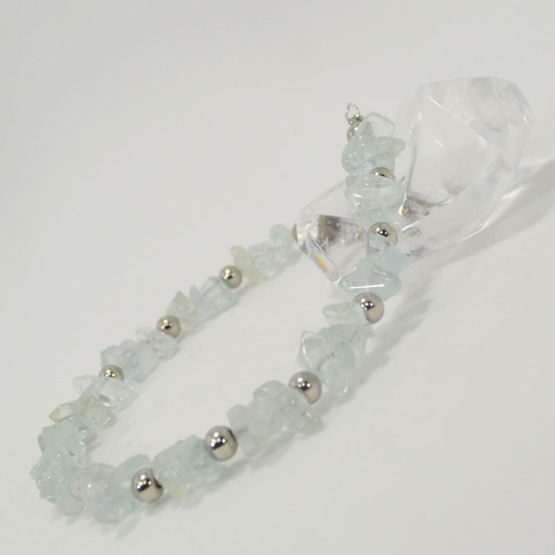 アクアマリン<br>ブレスレット<br>さざれ<br>恋愛<br>結婚<br>海難守り/石ランク/★★★★★