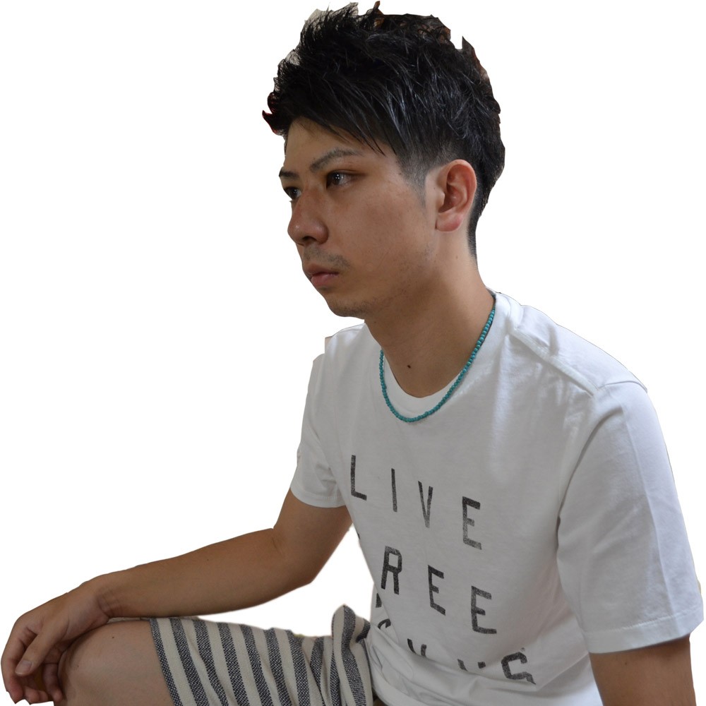 ターコイズ<br>ネックレス/スピネルカット/選べる長さ＆チャーム<br>Φ4mm<br>成功/繁栄/健康<br>石ランク/★★★☆☆