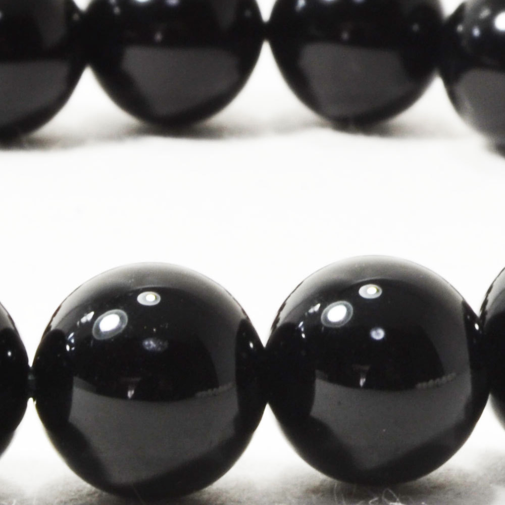 モリオン<br>ブレスレット/黒水晶/チベット産<br>Φ8-12mm<br>魔除け/邪気払い/厄除け<br>石ランク/★★★★★