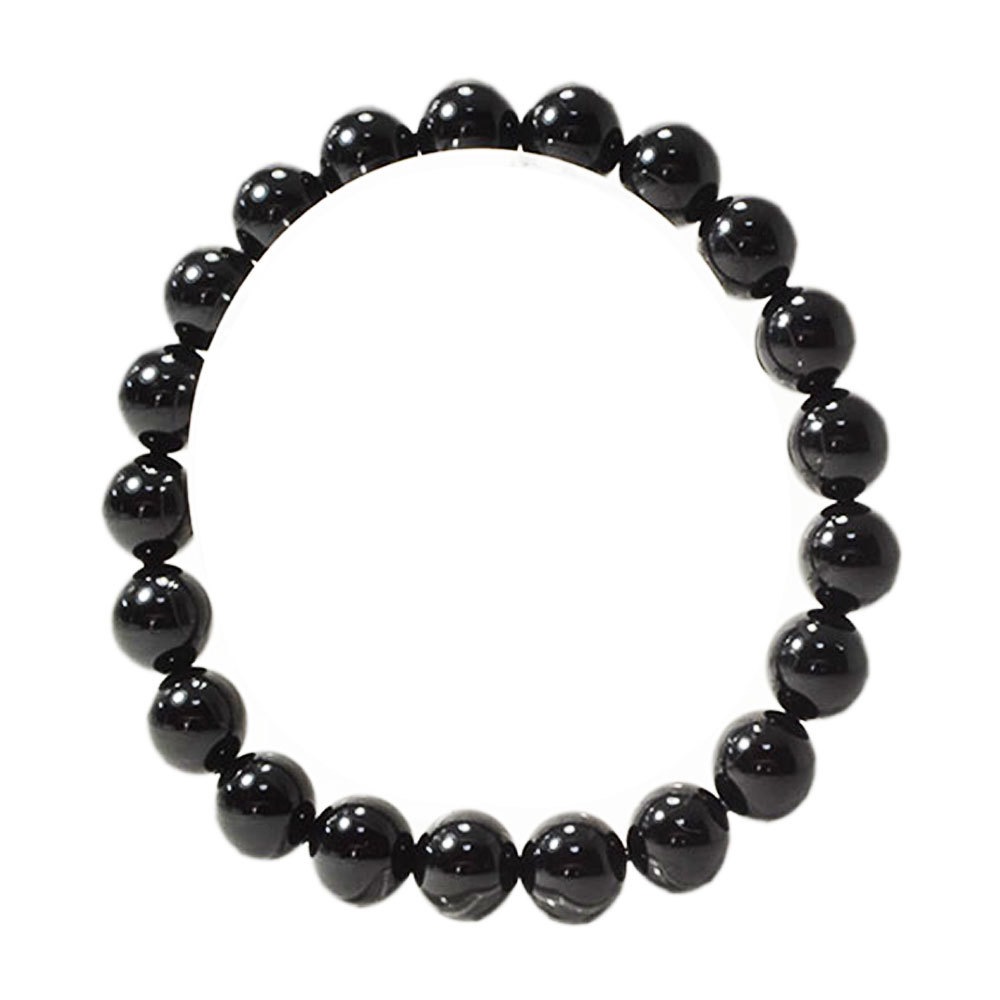 モリオン<br>ブレスレット/黒水晶/チベット産<br>Φ8-12mm<br>魔除け/邪気払い/厄除け<br>石ランク/★★★★★
