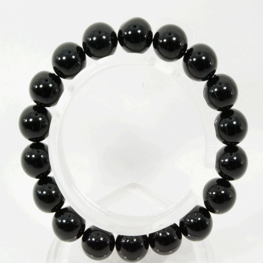 モリオン<br>ブレスレット/黒水晶/チベット産<br>Φ8-12mm<br>魔除け/邪気払い/厄除け<br>石ランク/★★★★★