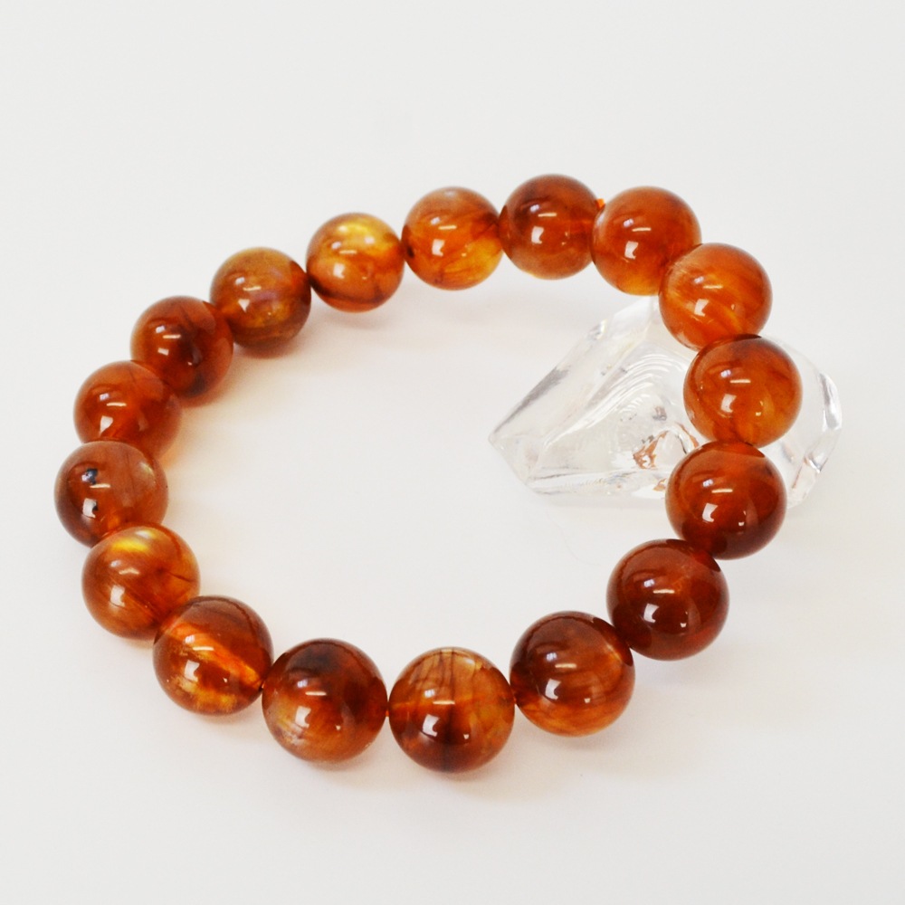 プラジオクレースムーンストーン<br>ブレスレット<br>Φ9.5-13.5mm<br>恋人が欲しい/復縁/良縁<br>石ランク/★★★★★