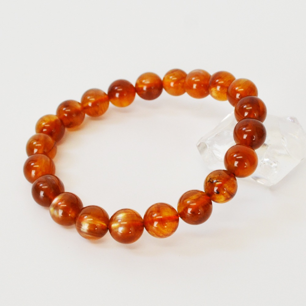 プラジオクレースムーンストーン<br>ブレスレット<br>Φ9.5-13.5mm<br>恋人が欲しい/復縁/良縁<br>石ランク/★★★★★