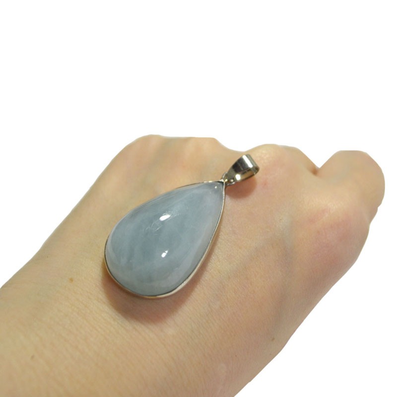アクアマリン<br>ネックレストップ<br>TYPE:11/一点もの<br>恋愛/結婚/海難事故防止<br>石ランク/★★★★☆