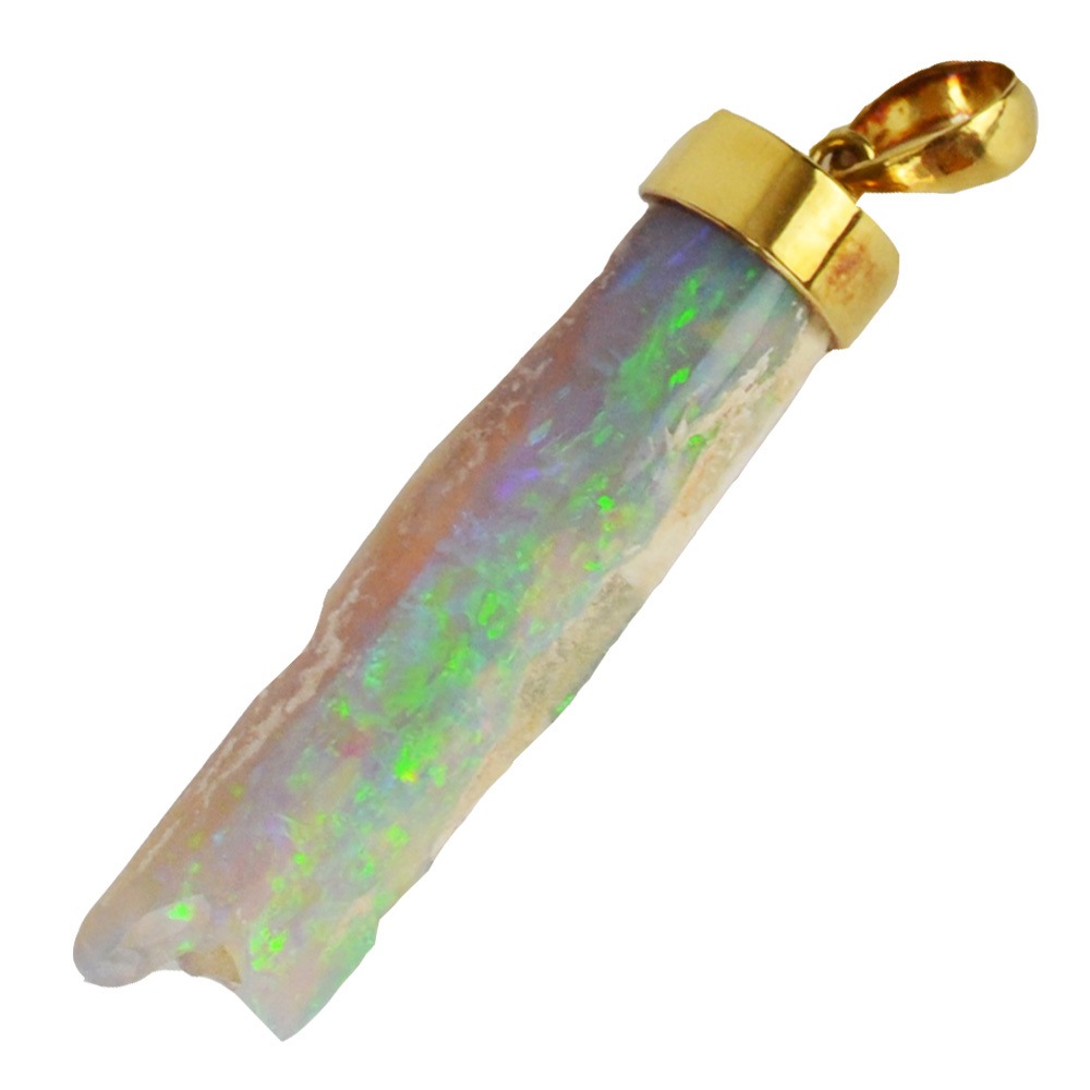 べレムナイトオパール<br>ペンダントトップ 18K<br>一点もの 超レア商品<br>恋愛/子宝繁栄<br>石ランク/★★★★☆