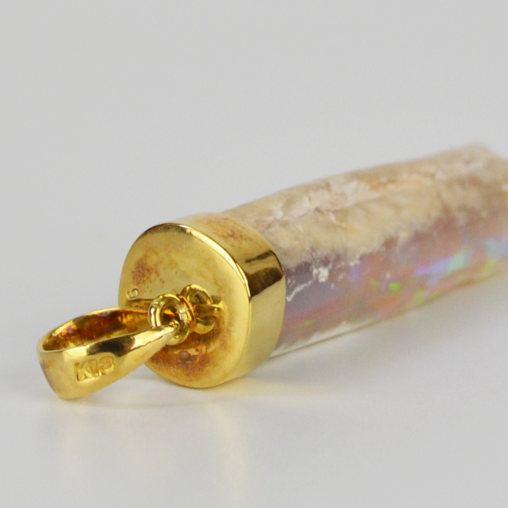 べレムナイトオパール<br>ペンダントトップ 18K<br>一点もの 超レア商品<br>恋愛/子宝繁栄<br>石ランク/★★★★☆