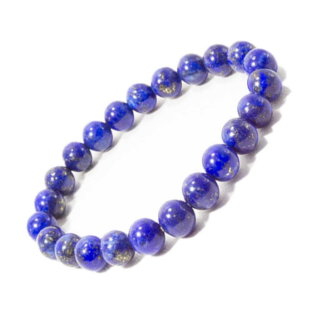 ラピスラズリ<br>ブレスレット/鑑別済み<br>Φ8-10mm<br>幸運/人格的成長の促進/洞察力/決断力<br>石ランク/★★★★☆