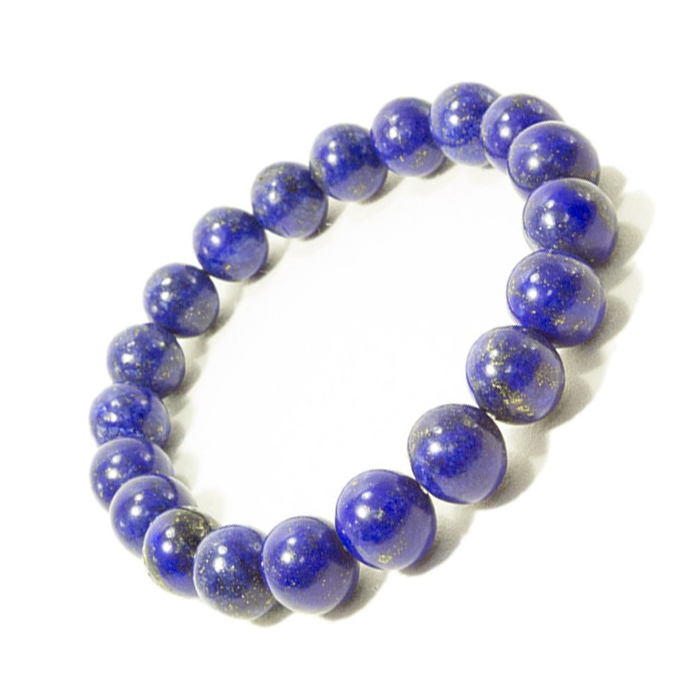 ラピスラズリ<br>ブレスレット/鑑別済み<br>Φ8-10mm<br>幸運/人格的成長の促進/洞察力/決断力<br>石ランク/★★★★☆