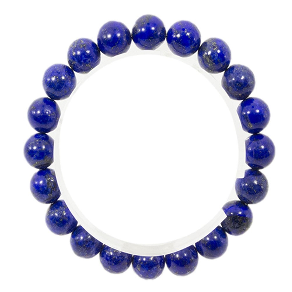ラピスラズリ<br>ブレスレット/鑑別済み<br>Φ8-10mm<br>幸運/人格的成長の促進/洞察力/決断力<br>石ランク/★★★★☆