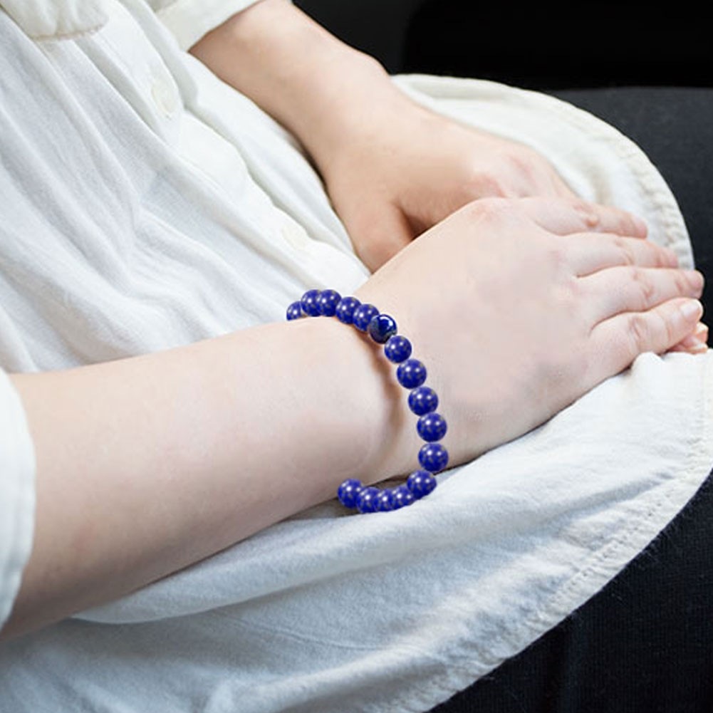 ラピスラズリ<br>ブレスレット/鑑別済み<br>Φ8-10mm<br>幸運/人格的成長の促進/洞察力/決断力<br>石ランク/★★★★☆