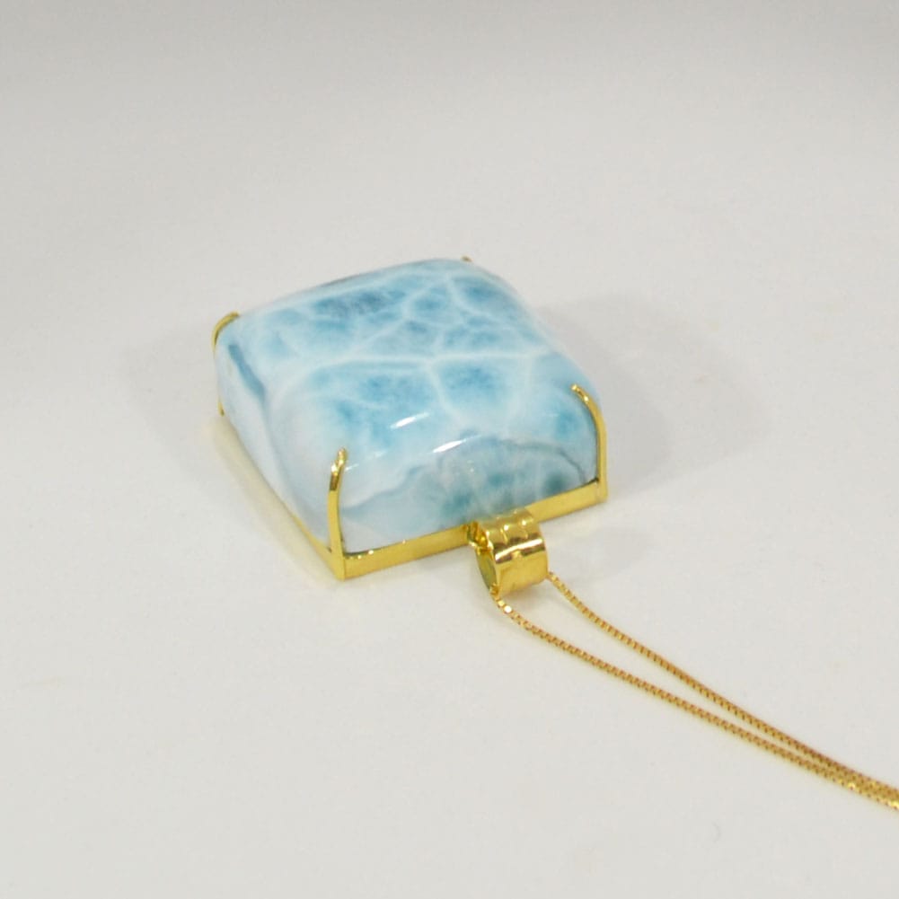 ラリマー<br>K18ネックレス<br>81カラット<br>癒し/対人<br>★★★★★