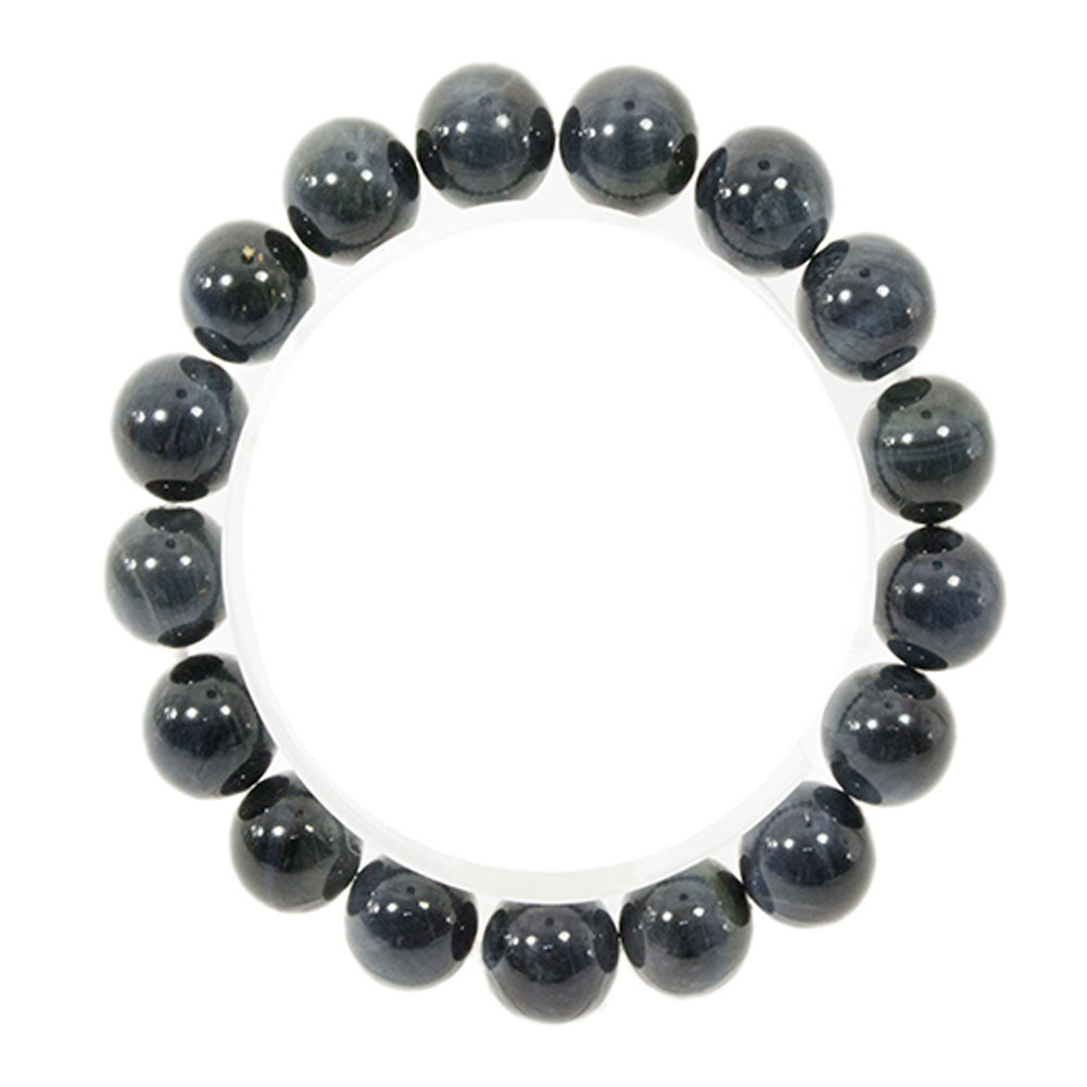 ホークアイ/ブルータイガーアイ/青虎目石<br>ブレスレット<br>Φ12mm<br>金運/勝負運/ビジネスチャンス<br>石ランク/★★★★★