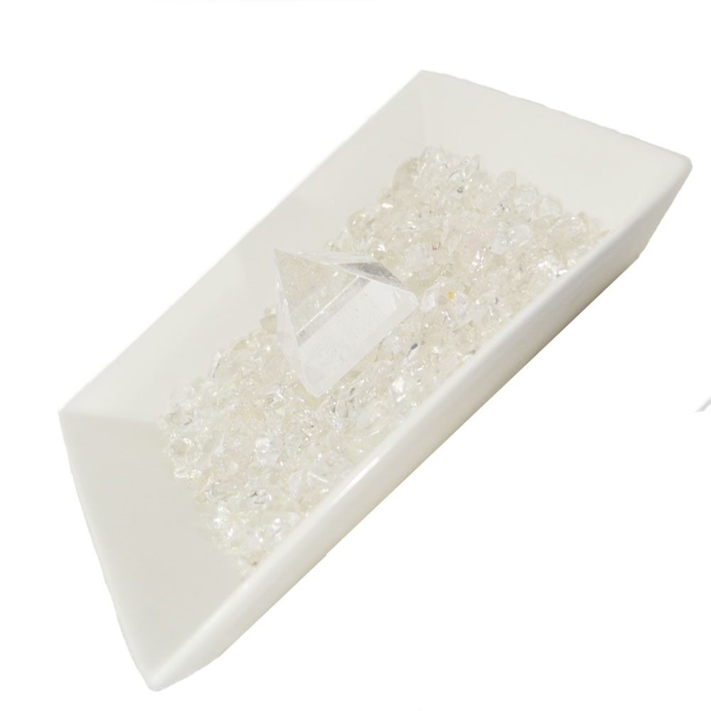 ピラミッド水晶/ヒマラヤ水晶<br>さざれ石/浄化セット<br>スクエアプレート<br>浄化/純粋/無垢<br>石ランク/★★★★☆