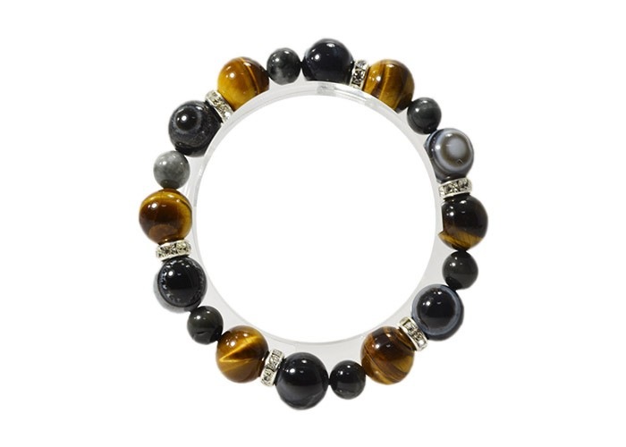 ウルフアイ/タイガーアイ/天眼石<br>ブレスレット<br>Φ8mm-12mm<br>金運/勝負運/厄除/開運/受験<br>石ランク/★★★★☆