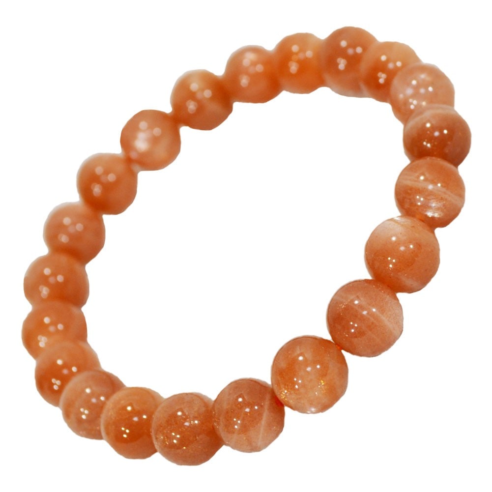 サンムーンストーン<br>ブレスレット<br>Φ10mm<br>恋人が欲しい/復縁/良縁<br>石ランク/★★★★★
