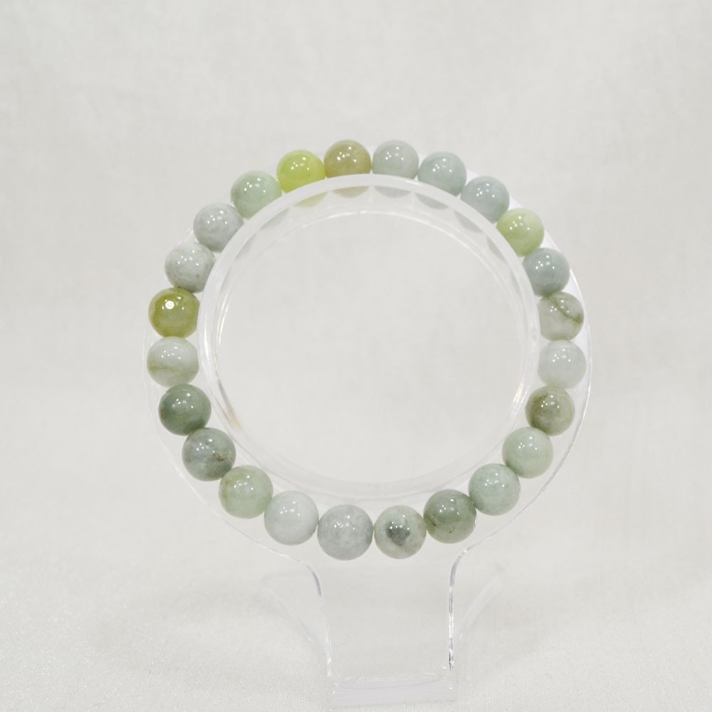 翡翠<br>ブレスレット<br>Φ8mm<br>健康/繁栄/調和/飛躍<br>石ランク/★★★★★