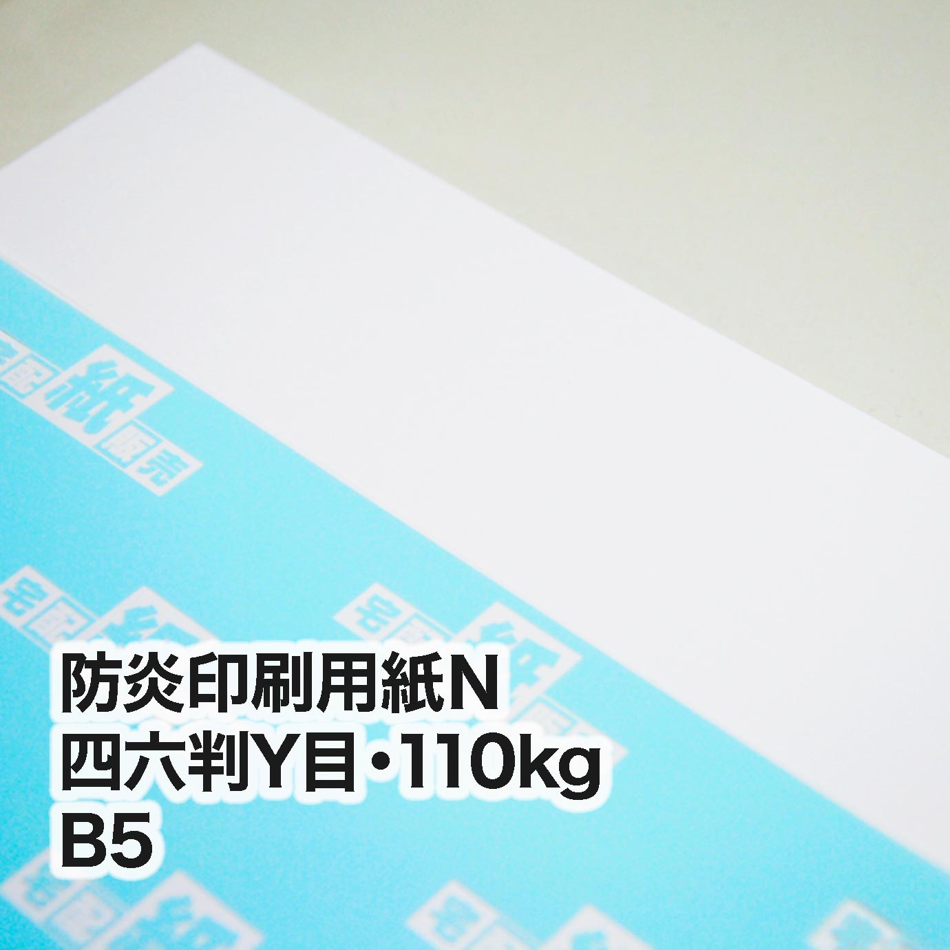 防炎印刷用紙Ｎ・四六判Y目110kg＜旧斤量86kg＞　B5（182×257mm）　500枚