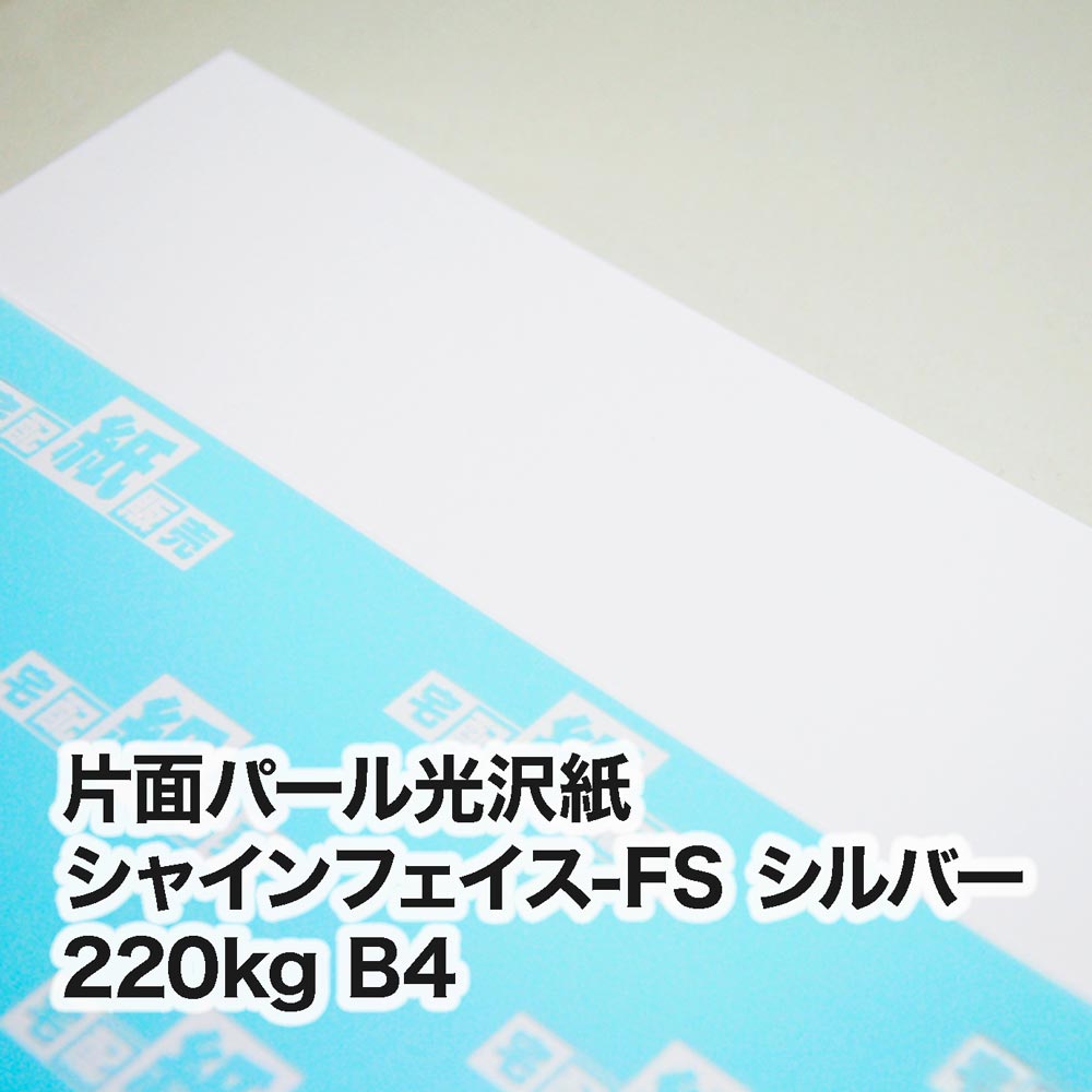片面パール光沢紙 シャインフェイス-FS シルバー・220kg　B4（257×364mm）