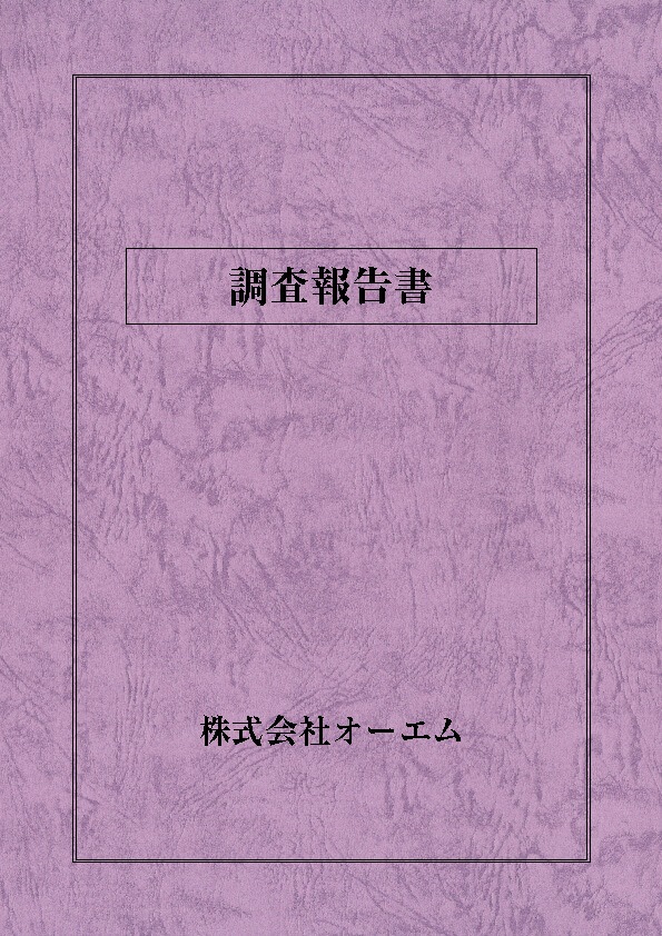 調査報告書の表紙（名入れ・デザインA） レザック66・130kg A3ワイド