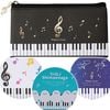 Pianoline フラットペンポーチ 鍵盤柄 筆箱