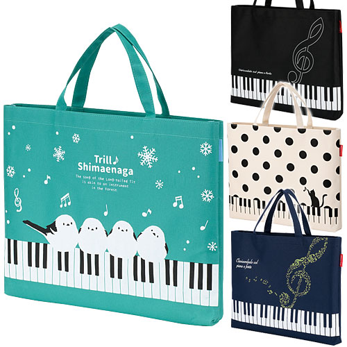 Pianoline シンプルレッスンバッグ（ピアノ鍵盤柄） | バッグ・ポーチ