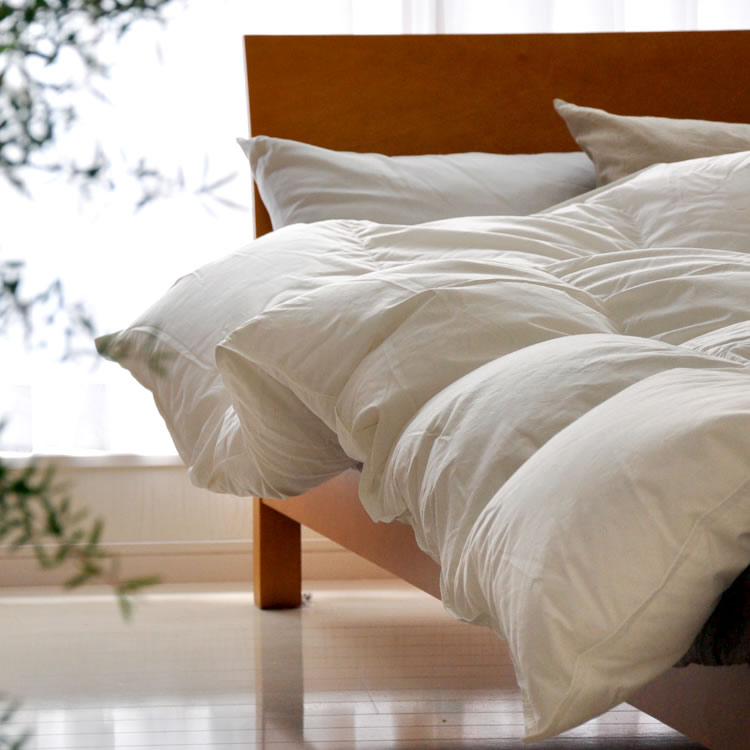 羽毛布団 セミダブル 抗菌防臭羽毛 きなり 170×210cm 日本製