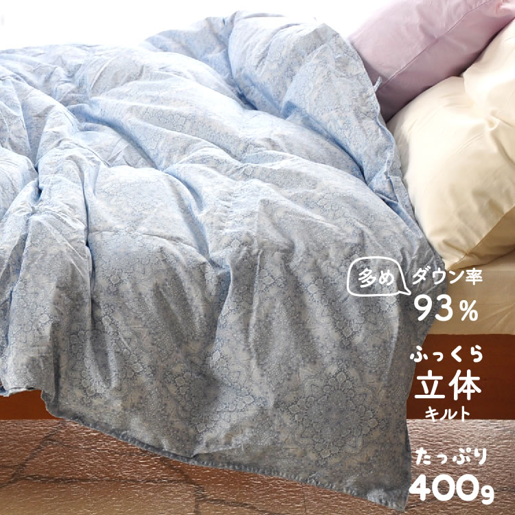 洗える羽毛肌掛け布団 （ダウン93％・400g） ウォッシャブル