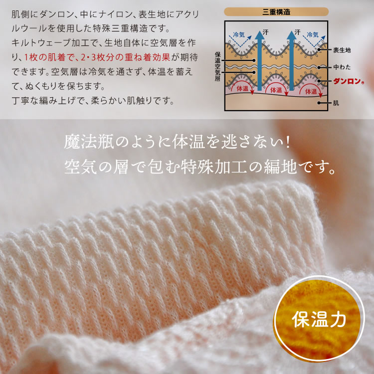 ひだまり　健康肌着　テイジン　サイズL ひだまり 極 婦人用 スラックス下 [ひだまり靴下付] KWS ヒップ82