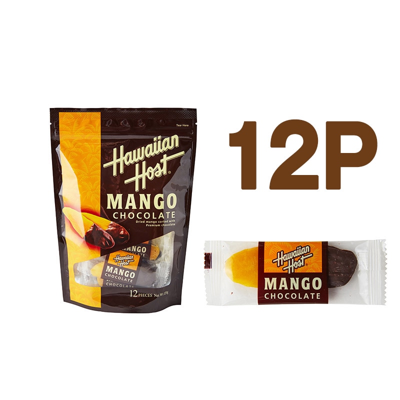 ★ハワイアンホースト ドライマンゴーチョコ１２ＰＣ（１２袋入り）