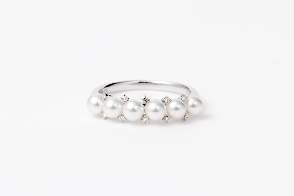 R11】プラチナアコヤダイヤリング0.05ct | Ring | omotesandolecrin