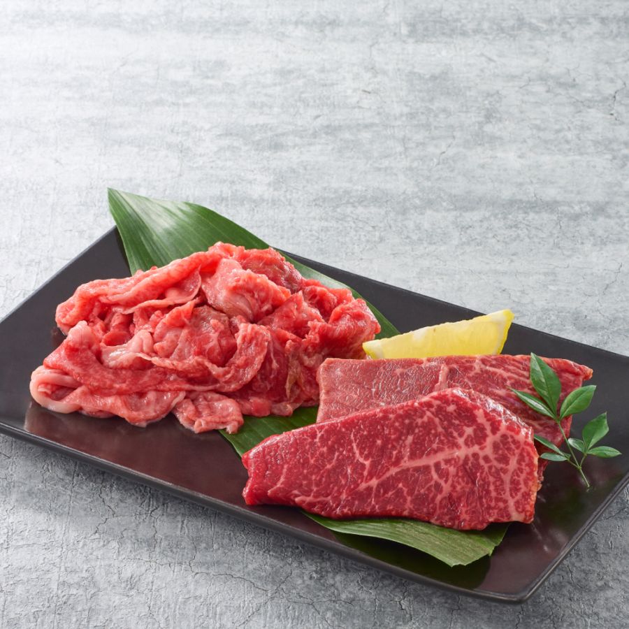 【送料込】能登牛ステーキ・切落しスライスセット