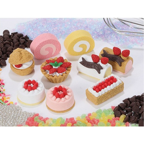 昭和レトロ　クツワ　ショートケーキ 消しゴム 未使用　日本製 イワコーおもしろ消しゴム60個入（No2ケーキ） | おもしろ消しゴム