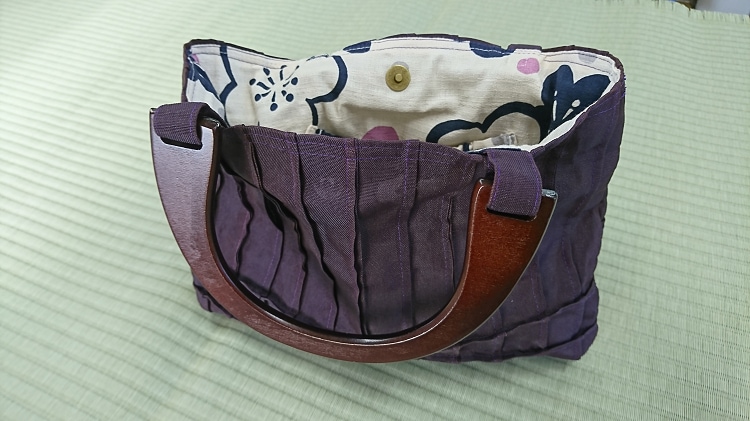 畳屋さんの畳ヘリ小物3点セット② (なす紺カラーバッグ・小物入れ・ミニ畳)