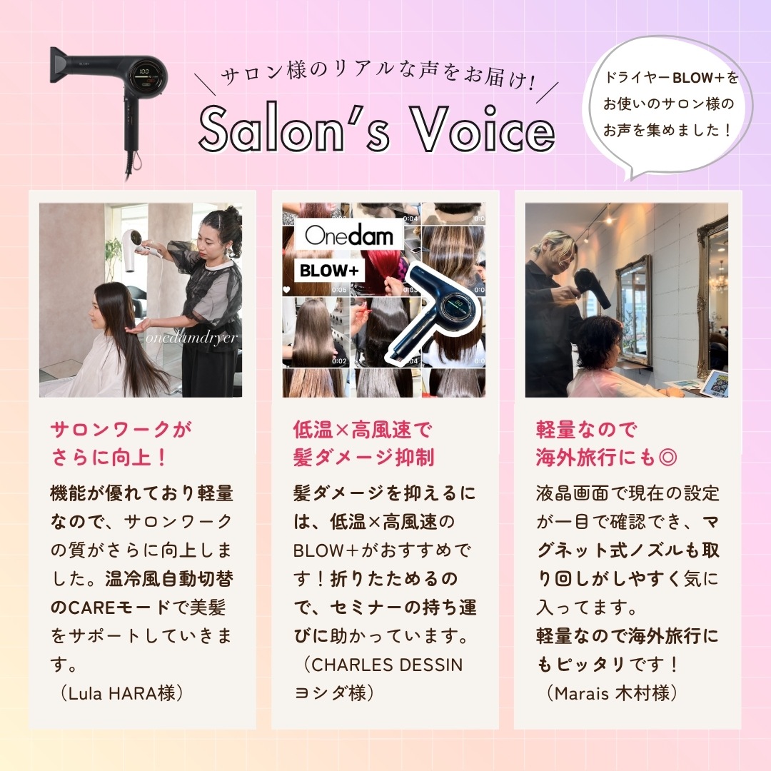 【業務用】ワンダム 海外対応 プラズマケア ヘアドライヤー BLOW+ ABD-702F