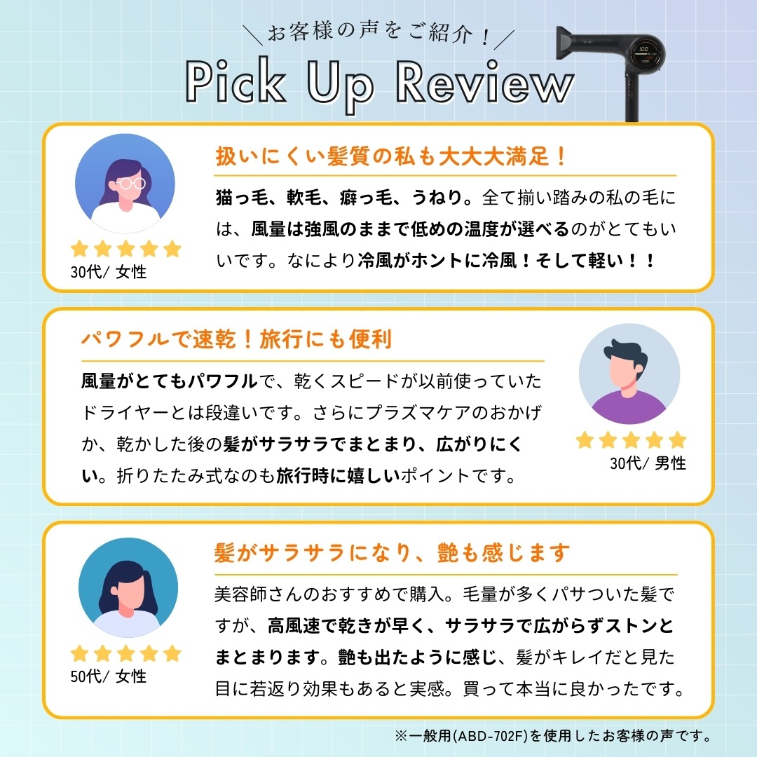 【業務用】ワンダム 海外対応 プラズマケア ヘアドライヤー BLOW+ ABD-702F