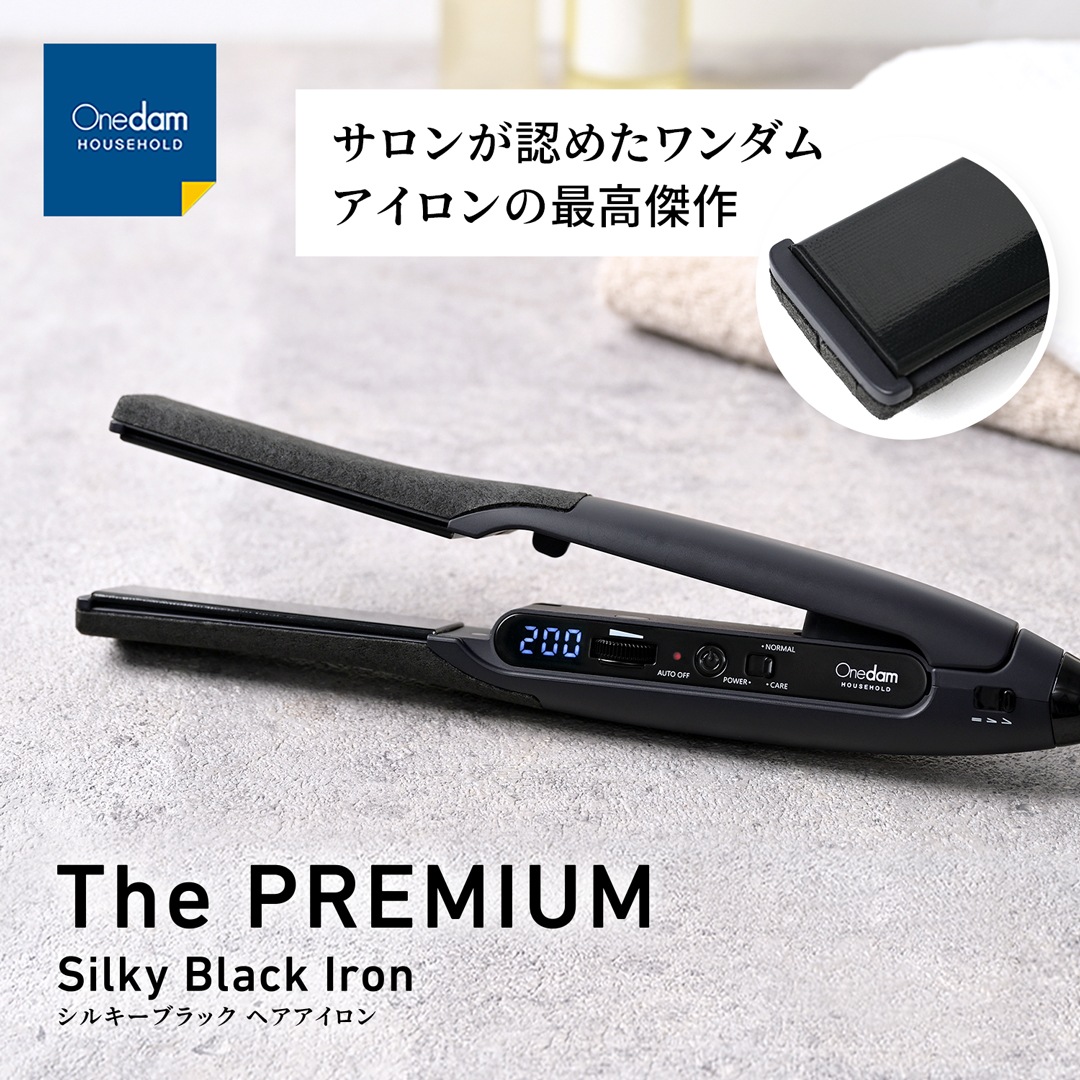 【一般用】ワンダム シルキーブラックヘアアイロン The PREMIUM AHI-253C