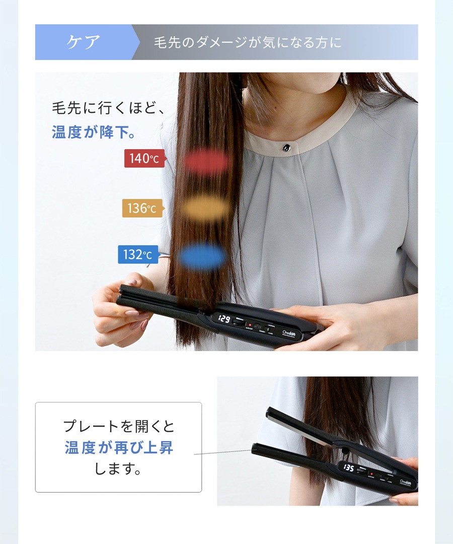 【一般用】ワンダム シルキーブラックヘアアイロン The PREMIUM AHI-253C