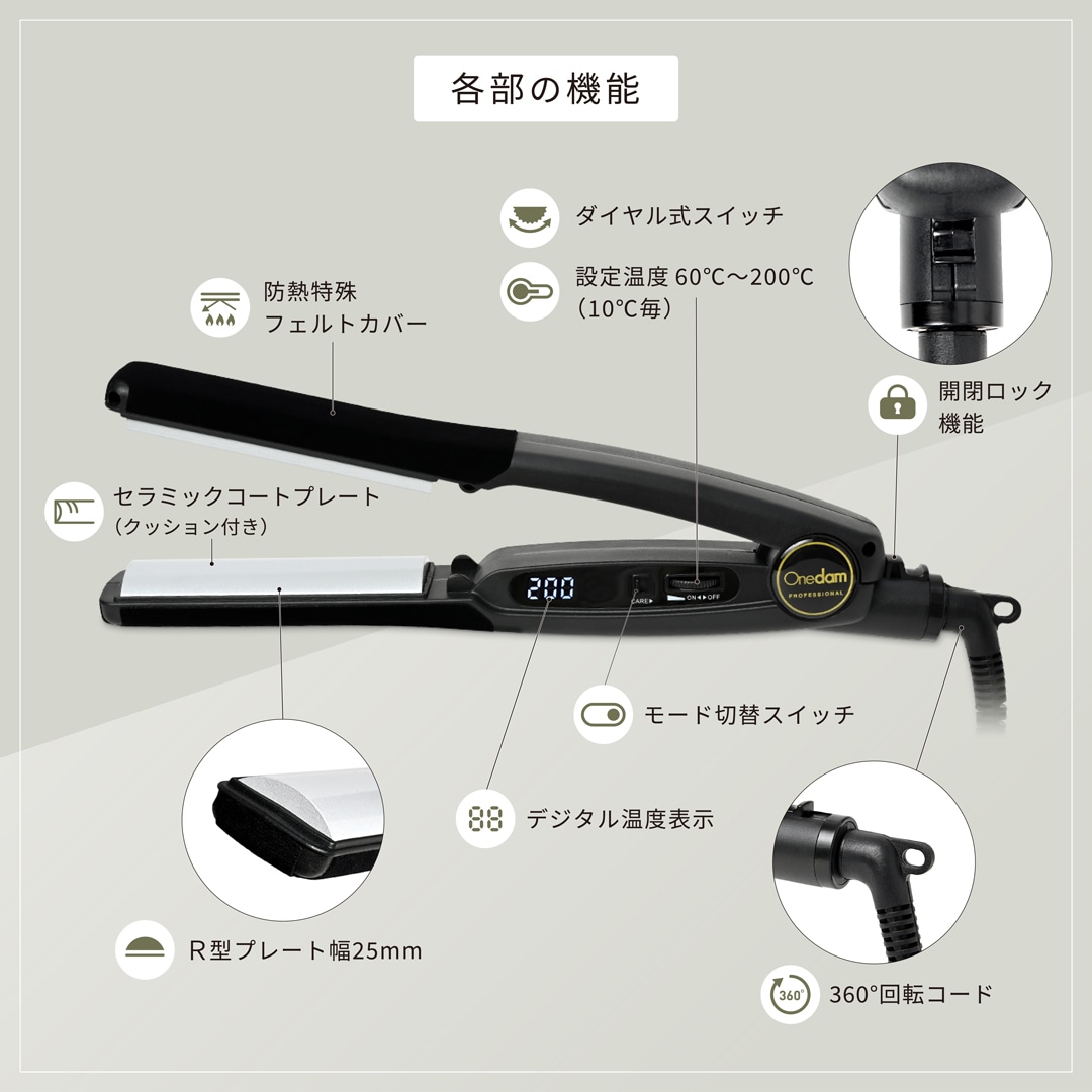 【業務用】R型アイロン 25mm AHI-252R
