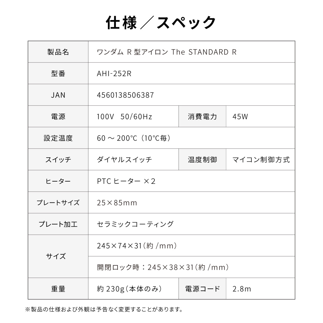 【業務用】R型アイロン 25mm AHI-252R