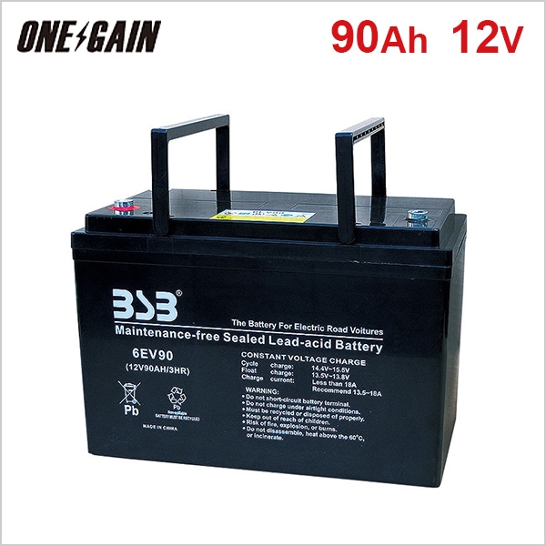 G&Yu 産業機械向ディープサイクルバッテリー 6EV90 AGMタイプ 90Ah 3 