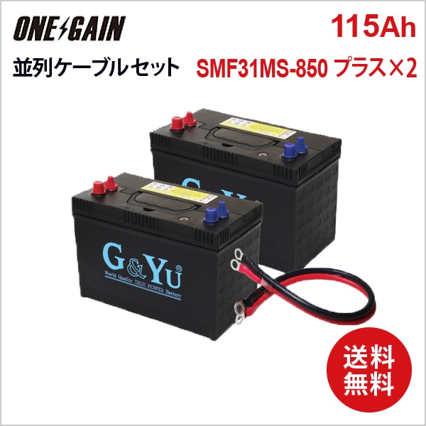 G&YuХåƥ꡼ SMF31MS-850 ץ饹2 ѥ֥륻å 115Ah ߥХåƥ꡼ ǥץ ƥξ