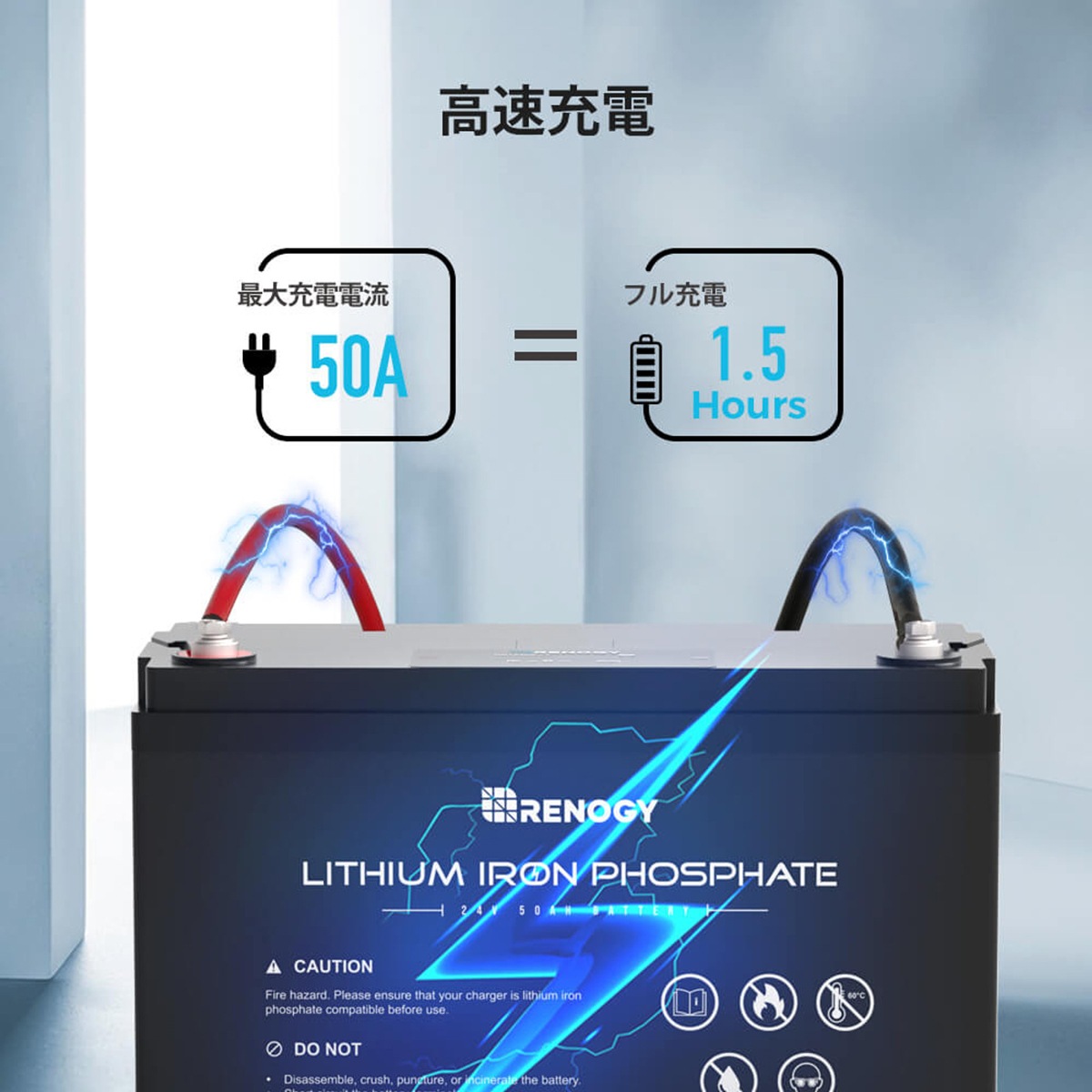 RENOGY Ŵ।Хåƥ꡼ 50AH 24V Υ  RBT2450LFP ľ³Բ