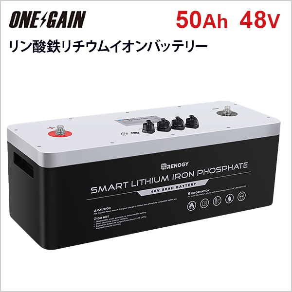 RENOGY �ҡ��ȵ�ǽ�դ� ���ޡ��� ����Ŵ������।����Хåƥ꡼ 50AH 48V ľ����³�Բ� ��Υ��� RBT50LFP48S